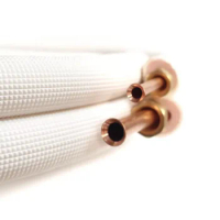 2/3/4/5/7 Meter Air Conditioner Copper Tube Coil 1/4'' 1/2" Foam Insulated Refrigerant Extension Tube with Nuts for 6x12 1.5-2HP
