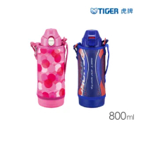 【TIGER 虎牌】背帶2way_彈蓋運動水壺不鏽鋼保溫瓶 800ml(MBO-H080)