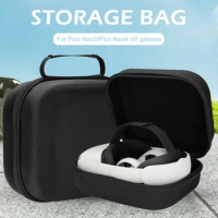 Travel Carrying Case Glasses Helmet Protective Bag Organizer Portable Carrying Storage Bag Double-zipper for Pico Neo3/Pico Neo4