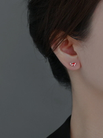 純銀錦鯉耳釘女年新款潮簡約可愛小巧耳環氣質適合過年的耳飾