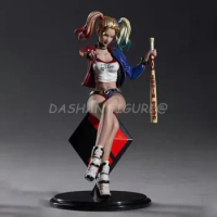 Suicide Squad Harley Quinn Action Figure PVC Ornament 11cm War Damaged Police Car Sitting Harleen Figurine Collection Model Toys