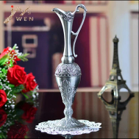 IMUWEN New Arrival Selling Hot Pewter Plated Metal Flower Vase For Home Decoration Room Decor