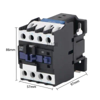 CJX2-2510 AC Motor Contactor Relay 3 phase 25A 3 Pole 1NO 24VAC 36V 380V 220V Coil Volt Motor Magnetic Contacts 35mm Din Rail