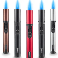 Butane Torch Lighter, Refillable Torch Lighter, Windproof Butane Lighter, Adjustable Jet Flame Pen Torch, Pen Lighter for Grill