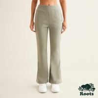Roots女裝-都會探索系列 舒適長褲-深橄欖綠