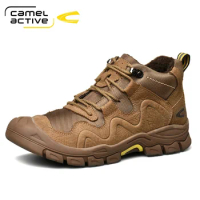 Camel Active Cow Suede Autumn Boots Platform Non-Slip Outdoor Working Boots Handmade Luxury Ankle Boots Business Casual Shoes
