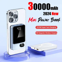 30000mah Wireless Powerbank 15W Super Fast Charging Charger Magnetic Qi 22.5w Magsafe Power Bank for Iphone 15 14 Xiaomi Samsung