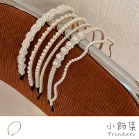 小飾集 珍珠髮箍/韓國設計氣質珍珠造型髮圈 髮箍(6款任選)