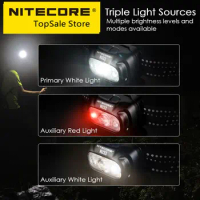 NITECORE NU33 USB-C Rechargeable Headlamp LED Triple Output 700 Lumens Built in 2000mAh Battery for Camping Work Light Fishing