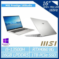 【13代新機】MSI Prestige 16Studio A13VF-232TW 星空銀/i5-13500H/4060