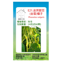 【蔬菜工坊】E21.金莢敏豆/金雪/種子24克(約60顆)