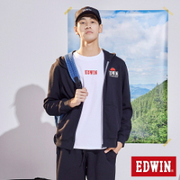 EDWIN 寬版立體刺繡LOGO短袖T恤-男款 白色