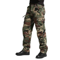 Fashion Cargo Pants Man Pockets Pants Loose Baggy Camouflage Plus Size Trousers Men Clothing