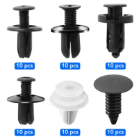 6 Size 60pcs Auto Fastener Clip Mixed for Peugeot 206 308 407 207 3008/2017 2008 208 508 301 306 408 106 107 607 405