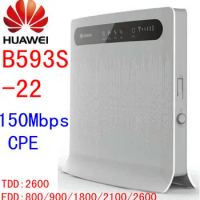 Unlocked Huawei B593s-22 150Mbps 3g 4G lte CPE mifi wifi Wireless Router 3g 4g Wifi Mobile dongle 4g router rj45 b593