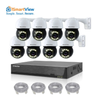 CCTV 8路NVR 高清2K PoE 8鏡頭 監控套裝 PTZ網絡攝錄機 IP66防水IP Camera        
