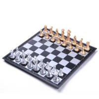 Folding Magnetic Chess Board Game Set Travel Touring Chessboard Set 32 Chess Piece High-quality Portable International Chess Set