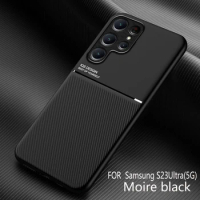 For Samsung Galaxy S23 Ultra Shockproof Case Magnetic Car Holder Leather Silicone Case Galaxy S23 S23+/Galaxy S23 S22 S21 S20 FE