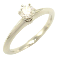 【二手名牌BRAND OFF】Tiffany＆Co 蒂芬妮【再降價】Pt950柏金 Solitaire 0.25ct鑲鑽 戒指