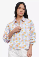 COLORBOX Balloon Sleeves Printed Blouse