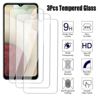 3Pcs Tempered Glass For Samsung Galaxy A02 A12 A22 A32 A42 A52 A72 Screen Protector M02 M12 M22 M32 M42 M52 M62 Protective Film