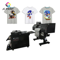 2024 JC PRINT 60cm DTF Printer 2 XP600 I3200 Head T-Shirt DTF Printer Digital Dtf Printer With Powder Shaker
