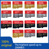 SanDisk Ultra Micro SD Card,MicroSDHC Memory Card,32GB,64GB,128GB,256GB,MicroSDXC, EXTREME, Extreme PRO, V30, U3, 4K UHD TF Card