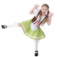 Germany Oktoberfest Kids Beer Girl Bavaria Costume Halloween Children Performance Cosplay Maid Heidi Dirndl Dress