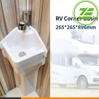 RV Toilet Basin small wash basin Camper Trailer Bathroom Corner triangular Wash Basin Sink Motorhome Toilet Caravana Accessories