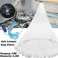 Jaring Jala lempar Nilon Cast a Net Perangkap Tangkap Ikan Udang Siap Pakai Pancing Ikan Fishing Thr