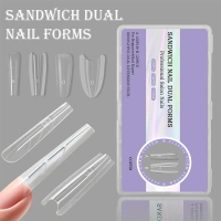 Versatile  Sandwich Dual Nail Forms Nail Tools  Transparent Nail Form Mold  Reusable  Easy To Use Ul
