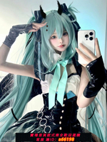 【台灣公司 可開發票】初音未來小浣熊聯動cos MIKU小惡魔cosplay服裝二次元女C服