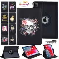 360 Tablet Rotating Case for Apple IPad Air 1/2/Air (3rd Gen)/Air (4th Gen) Pu Leather Bracket Cover Case+Free Stylus