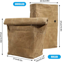 Retro waterproof anti-fouling repeated use bento thermal bag outdoor oil wax canvas lunch thermal bag