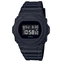【CASIO 卡西歐】G-SHOCK 35周年復刻電子錶-全黑 畢業禮物(DW-5750E-1BDR)