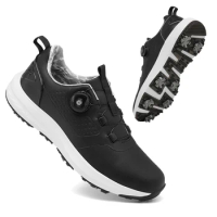 Men Women Breathable Golf Shoes Waterproof Golf Training Sneakers Non-slip Spiked Golf Sneakers Tennis Shoes Golf Athletic Shoes