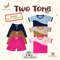 READY BANDUNG MOONSCARE MOONS CARE SNI STELAN OBLONG PENDEK TWO TONE POLOS MOONS stelan baju pendek 