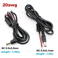 20AWG 5A DC Right Angle Cable 5.5x2.1mm/5.5x2.5mm Male Plug for PC Laptop Adapter Repair  B4TKVN