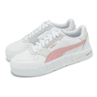 【PUMA】休閒鞋 Cali Court Lth Wns 女鞋 白 粉 低筒 皮革 小白鞋(393802-06)