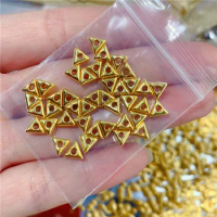 Pure 24K Yellow Gold Bracelet 999 Gold triangle Bracelet 1pcs