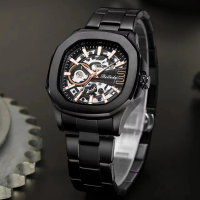 Jam Tangan BELLEDA  Jam Tangan Pria Automatic Belleda 9633 Rantai Stainless Steel  Jam Tangan Anti A