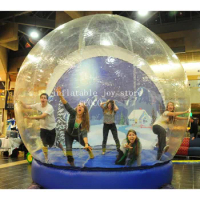 free air ship to door! 3m-10ft giant inflatable snow globe, pvc clear inflatable snow globe, photo taking balloon for Christmas