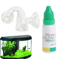 Aquarium CO2 Indicator Durable Fish Tank Glass Liquid Tester Transparent CO2 System Concentration Drop Checker for fish tank