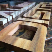 HURUF KAYU TIMBUL DEKORASI / HURUF PAPAN KAYU / HURUF KAYU CUSTOM A