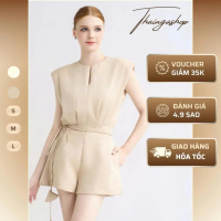 Jum Liền Thân Cổ Tròn Xẻ Trước Tay Hến Kèm Dây Thắt Eo Sang Trọng D1322