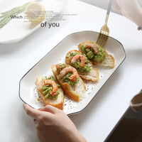 魚盤蒸魚盤子家用新款創意北歐風格陶瓷網紅餐具大號長菜盤裝魚碟 全館免運