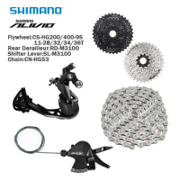 Shimano Alivio M3100 1x9 Speed Derailleurs Groupset CS-HG200 Cassette Sprocket 32/34/36T CN-HG53 Chain MTB Bicycle Cycling Parts