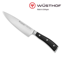《WUSTHOF》德國三叉牌CLASSIC IKON black 16cm主廚刀