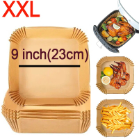 Large Square Air Fryer  Paper Liner 23cm Non-stick Oven Mat Vegetable Special Parchment Paper for Airfryer Baking XXL Bread Cake Cookie Acce