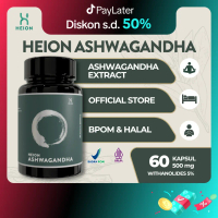 Heion Ashwagandha Extract 500mg BPOM Halal 30 & 60 Kapsul Official Store SPESIAL PAYDAY